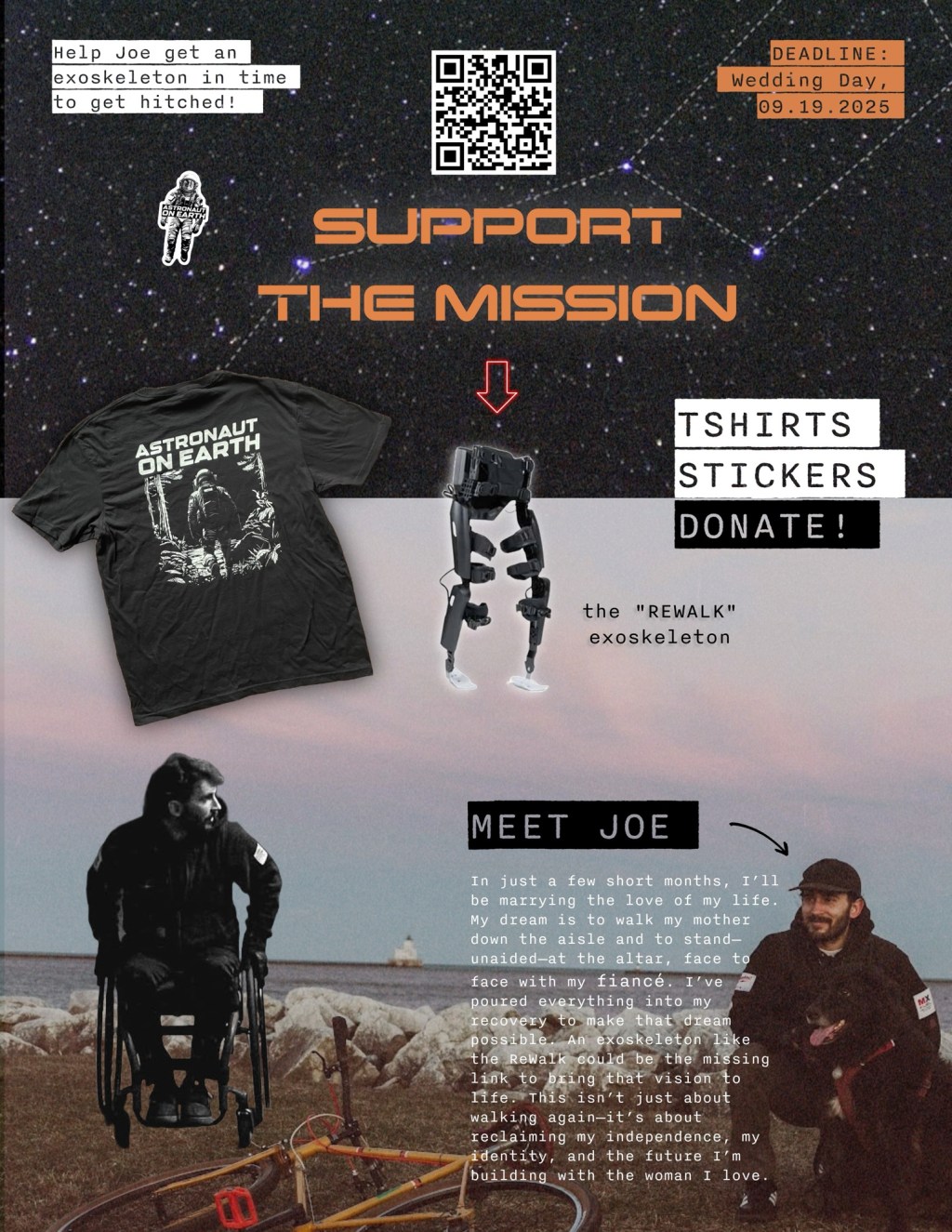 T-Shirts, Fundraising, and Reciprocal Motion for SCI Rehab | July 6 – 12&nbsp;2025